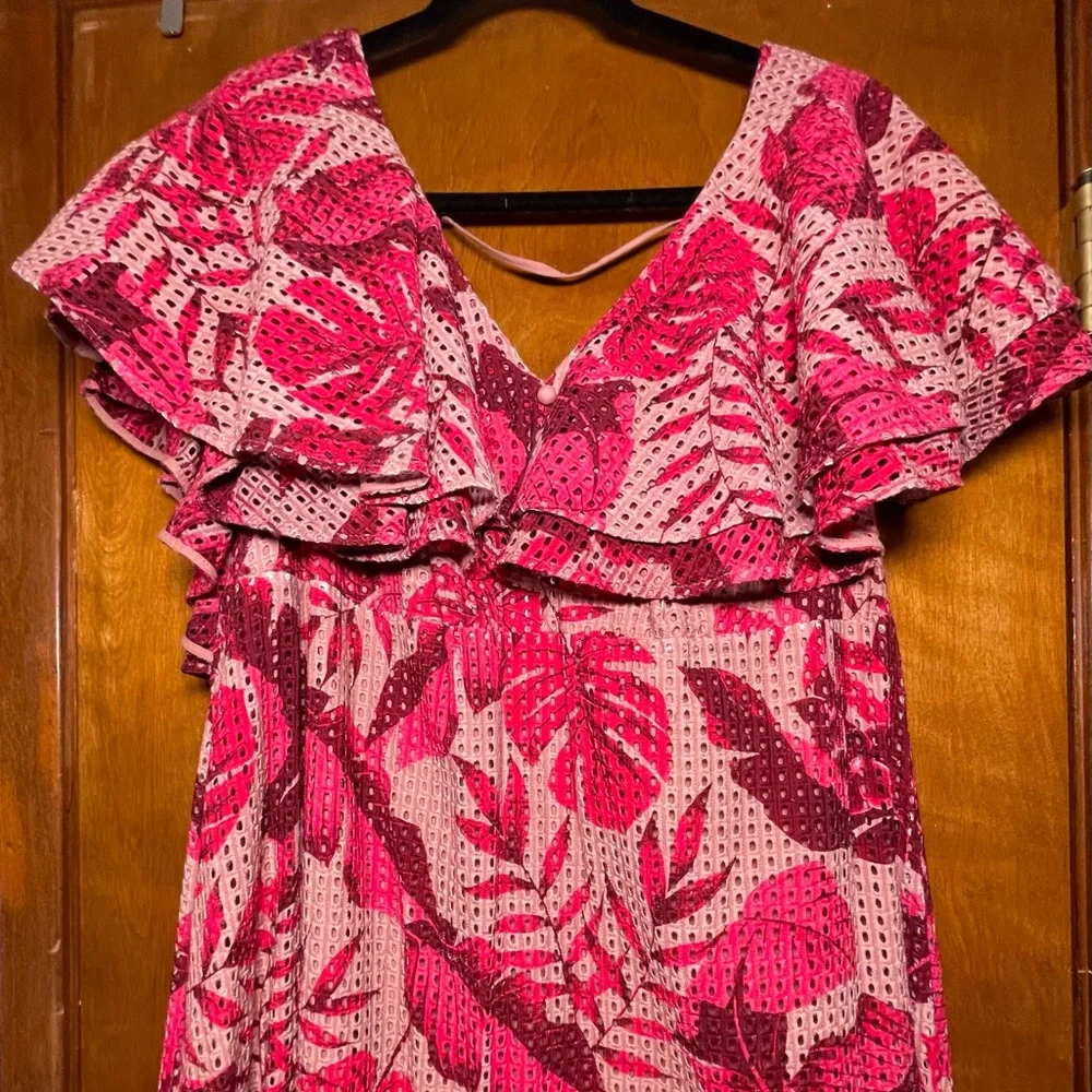 Johanna Ortiz Pink and Red Maxi Dress - Picture 2 of 4